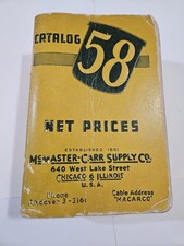 1958 McMaster- Carr Supply Co Catalog 58 Industrial Tools Hardware 1600 Pages picture