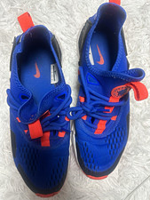 Nike Unisex  men’sLow Top Athletic Sneakers Blue/Orange Lace Up Logo 9.5 picture