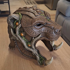 Viking Bear Helmet Runic Beast Mask Cosplay Armor 3D Printed Prop Display picture