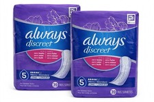 2 Pack Always Discreet - Incontinence Pads Heavy Long, Size 5, 39 Count each picture
