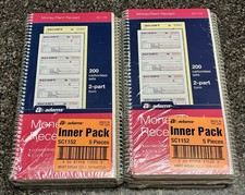 Lot of 10 Adams SC1152 Money/Rent Receipt Books 2-Part Carbonless 200 Sets New picture