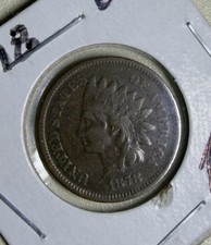 1878 1C Indian Head Cent F12 picture