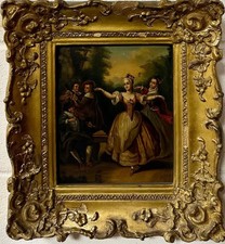Continental School (19TH Cen-ry) : The Dance, Oil On Board picture