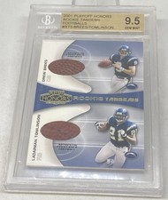 2001 RC TANDEMS DREW BREES LADINIAN TOMLINSON DUAL BALL BGS 9.5 POP 2 picture