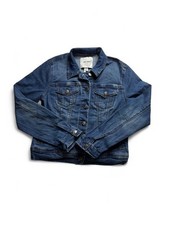 Nine West Blue Denim Jacket Classic Trucker Size Medium picture
