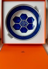 Hermes Bleus D’Ailleurs Large Deep Platter Blue Plate Dish China New Rare Find picture