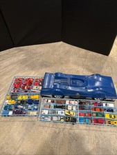 Vintage 1980 Matchbox Official Collector Case Includes 50 Mixed Cars Mostly picture