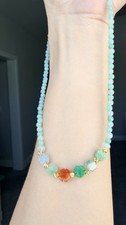 Natural Grade A Burmese DIY Ice Jadeite Clover Necklace picture