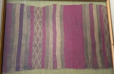 Framed Pre-Columbian Textile Peru Chancay Circa 1000-1470 picture