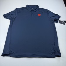 NEW Fanatics Chicago Bears Polo Shirt Mens 2XL XXL Blue Lightweight Stretch NFL picture