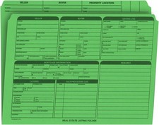 Real Estate Listing Folder - Right Panel List, Pre-Printed on Durable Card Stock picture