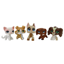 5pcs/lot Littlest pet shop dogs and short hair cat #64 #272 #1647 #640 #156 picture