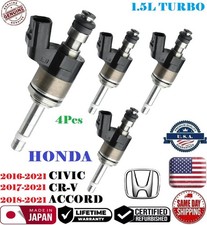 ✅ Genuine 4x Fuel Injectors For 2016-2021 HONDA CIVIC ACCORD CR-V 1.5L I4 TURBO picture