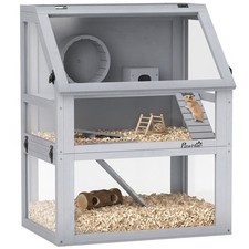 3 Tiers Wooden Hamster Cage w/ Detachable Bottom, 24