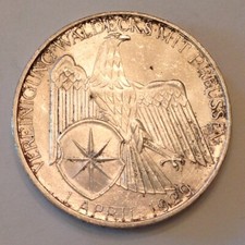  1929-A Germany Waldeck-Prussia Union 3 Drei Reichsmark Weimar Republic cd picture