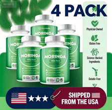 4-Pack Rosabella Certified Organic Moringa800 mg Herbal DigestiveSupport Natura- picture