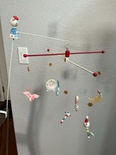 VTG Irmi Baby Nursery Mobile Hey Diddle Diddle Cat/Cow/Moon Cute Hand Painted picture