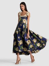 ALICE & OLIVIA (6) ROSALEE CORSET STRETCH HIGH-LOW MIDI DRESS NWT MSRP$795 picture