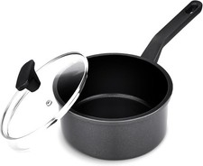 1.5QT small pot, PFOA Free,Kitchen Pots Induction Pot,Black picture
