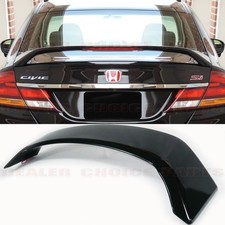 2012 2013 2014 2015 Honda Civic 4D Si Factory Style Spoiler Wing W/L GLOSS BLACK picture