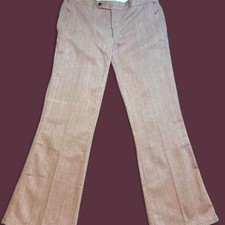 AA Fogley Co Vintage 70s Bell Bottom Pants Burgundy 36x31 Disco Hippie picture