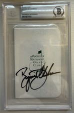 Bryson DeChambeau - Augusta ScoreCard SIGNED AUTO AUTOGRAPH - Beckett COA BAS picture
