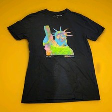 AEROPOSTALE Black Tee Shirt, Statue of Liberty, New York, Size: S picture