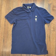 Polo Ralph Lauren Performance Pro Fit Size Large Navy Embroidered Bear Logo picture