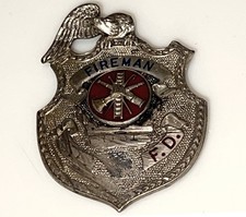 Authentic Vintage San Francisco Fire Department (SFFD) Sterling Silver Badge  picture