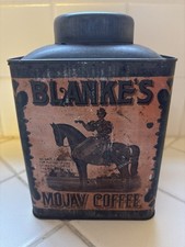 Antique BLANKE'S MOJAV COFFEE TIN St. Louis MO Advertising Lafayette picture