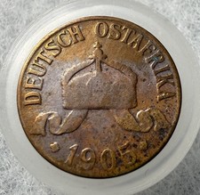 RARE Beautiful 1905J East Africa 1/2 Heller KM 6 picture