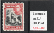 Bermuda GV1 1938 3d black & rose-red sg 114 HH.Mint   picture