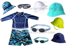 CLEARANCE~CUTE Baby/Infant Toddler Boys Swim Shorts~Rashguard~Sun Hat~Sunglass picture