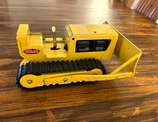 Mound Minnesota Vintage Tonka Pressed Steel Bulldozer Crawler Tractor - Yellow picture