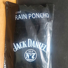 Jack Daniel’s Old No. 7 Adult Advertising Rain Poncho Black White (LOT OF 6) picture