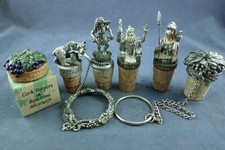 Vintage Wine Cork Toppers Lot 6 Sommelier Grapes Greek Mythology Canada Bear picture