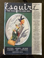ESQUIRE Magazine FEBRUARY 1936 Hemingway, Fitzgerald, cartoons, art complete picture