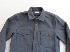 Steven Alan Shirt Mens Medium Gray Tweed Wool Blend Long Sleeve Button Up Jacket picture