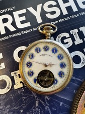 Antique Swiss Bonheur Open Face Pocket Watch Tested & Running picture