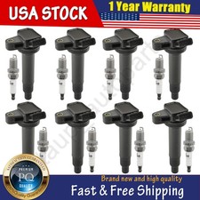 8 x Ignition Coils & 8 x Iridium Spark Plugs for Toyota Tundra 2000 UF230 picture