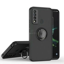 For TCL 20 XE Case Shockproof Ring Stand Cover w/Temper Glass Screen Protector picture