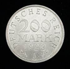 Germany 1923-A 200 Mark Coin Weimar Republic KM#35 Uncirculated picture
