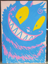 Cheshire Cat Alice in Wonderland Canvas Painting Pop Art Cartoon Unframed 5X7 picture