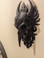 Gothic Raven Skull Wall Hang picture