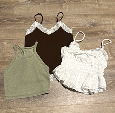Kirious Los Angeles & American Eagle Women's Cami/Tank Lot Size S Lace Knit picture
