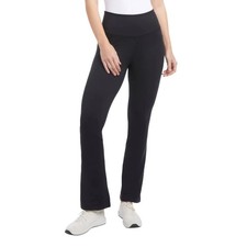 NWT Jockey Women's M Black Yoga Pants High Waist Wide Leg Pockets C0478 picture