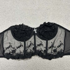Romwe Bra XL Goth Longline Bra Cross Lingerie Bra Mesh NWT picture