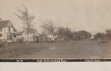 Vintage Postcard High Street Looking East Villisca Iowa IA RPPC Olson Photo No36 picture