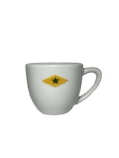 Vintage Maruri China Japan White Coffee Cup Mug Yellow Diamond Green Star Flag picture