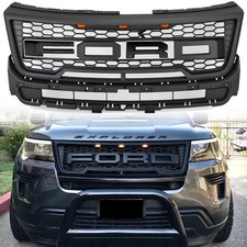 For 2016 2017 Ford Explorer Grille Raptor Style Front Mesh Grill W/Letters W/LED picture